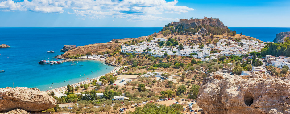 Fantastischer Ausblick auf Lindos und die berühmte Akropolis