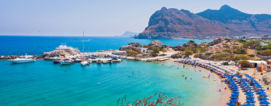 Fantastischer Ausblick auf den Hafen von Kolymbia