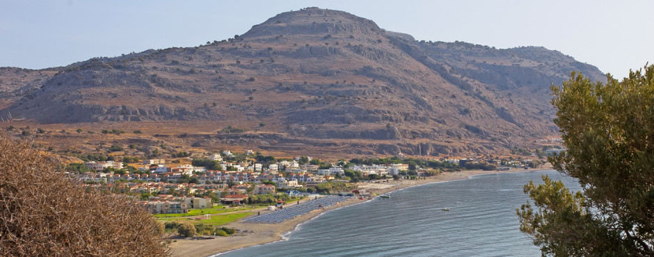Fantastischer Ausblick auf den Lardos Beach