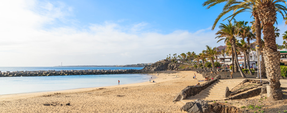 Belle plage de sable Playa Flamingo