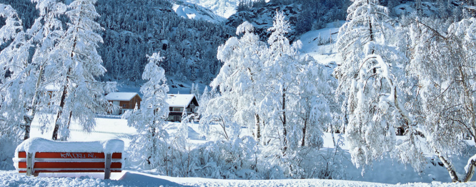 Das verschneite Saas Fee