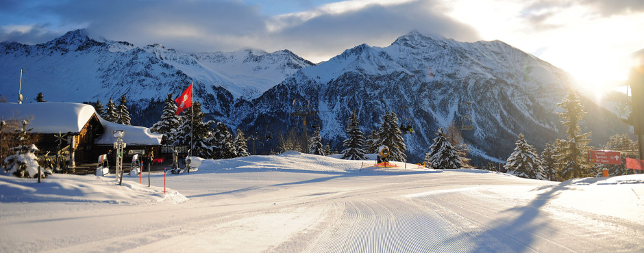 Präparierte Skipiste