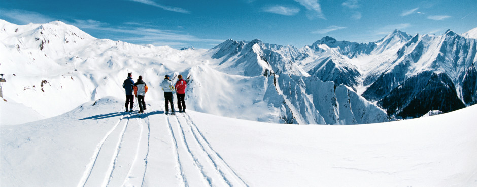 Skiparadies in den Alpen