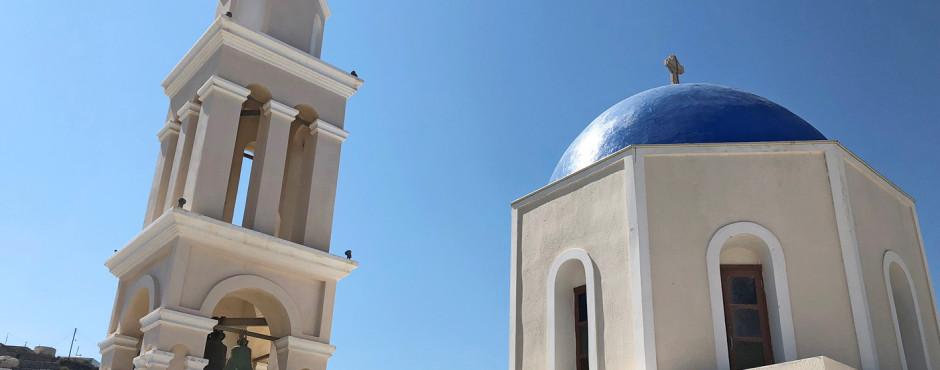 Die Kirche im Dorf Akrotiri