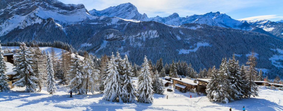 Winterlandschaft von Villars-sur-Ollon