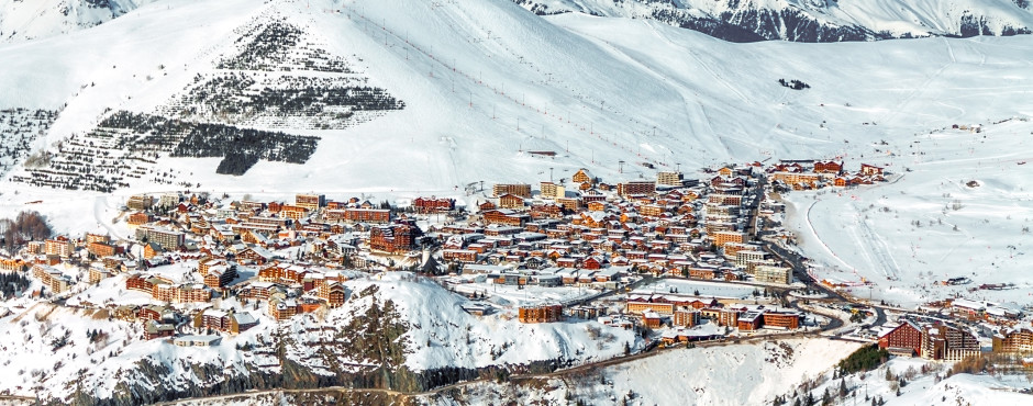 Blick auf Alpe d'Huez