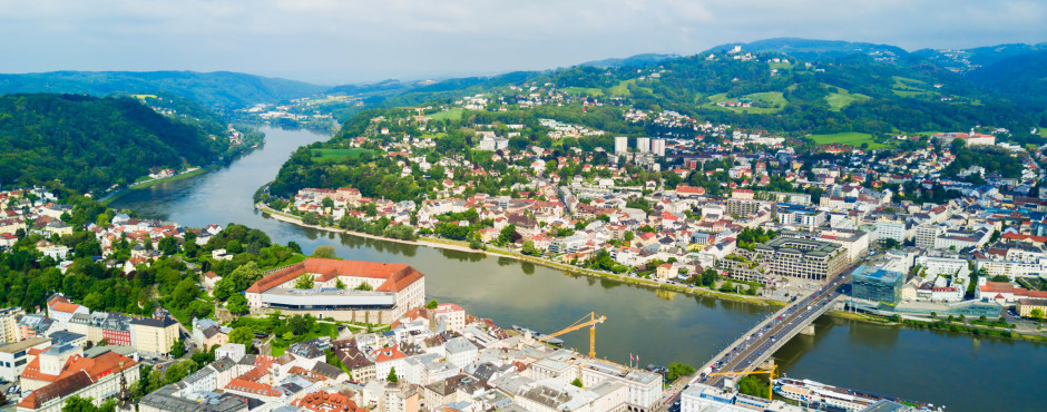 Panoramasicht auf die Landeshauptstadt Linz