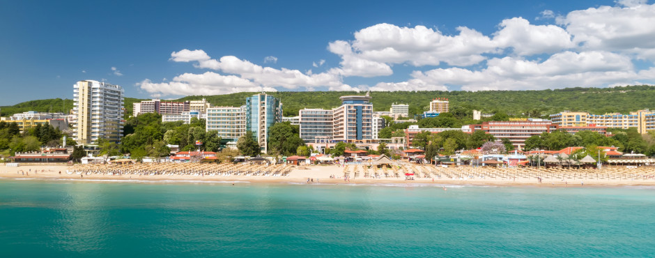 Aussicht auf die Stadt und den Strand