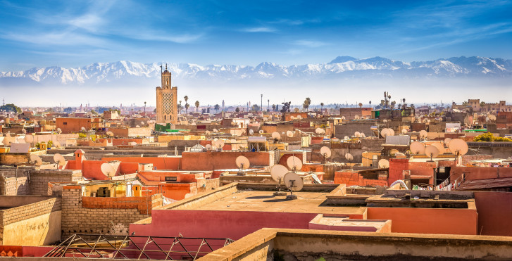Panoramasicht auf Marrakesch