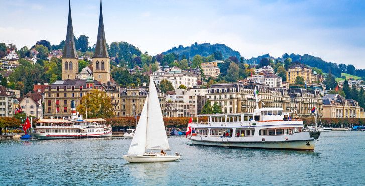Blick auf die historische Stadt Luzern