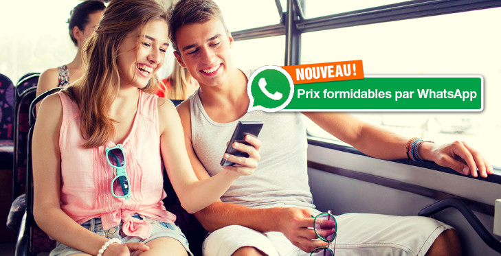 Prix formidables par WhatsApp