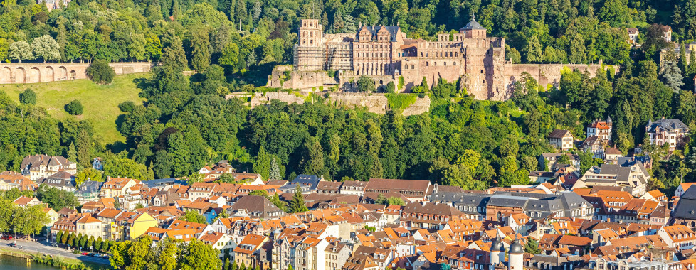 Aussicht auf das Schloss Heidelberg und die Stadt