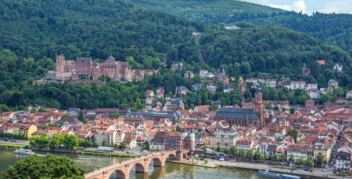 Aussicht auf die Stadt und das Schloss Heidelberg