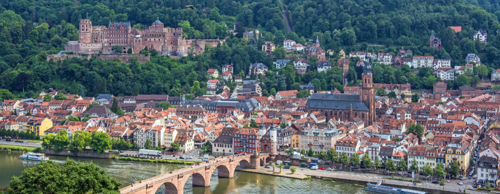 Vue de la ville et du château de Heidelberg