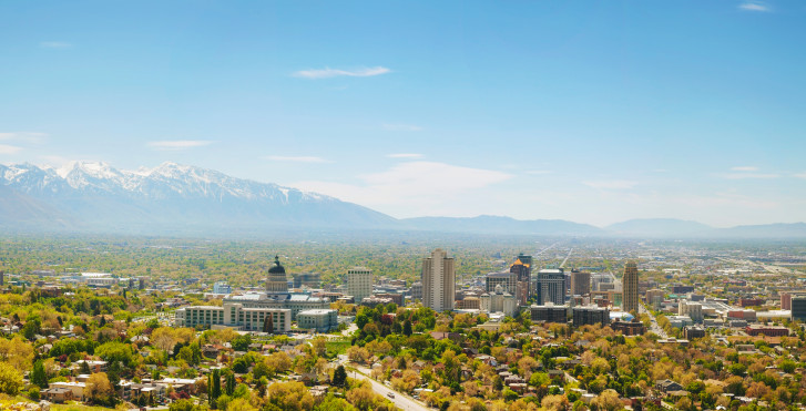 Salt Lake City von oben