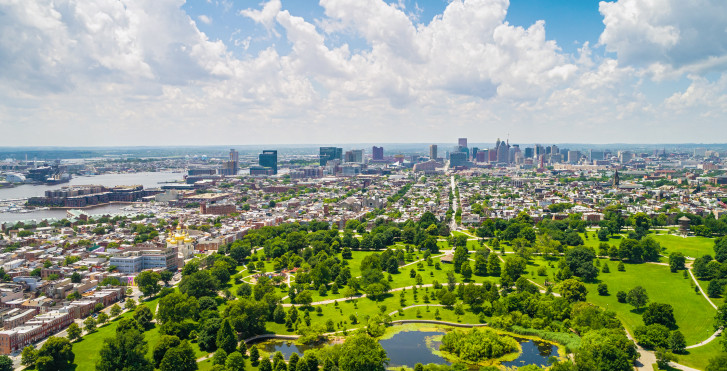 Photo aérienne, Baltimore