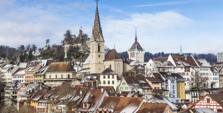 Baden im Winter