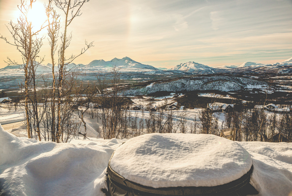 Winterlandschaft ausserhalb von Tromsø