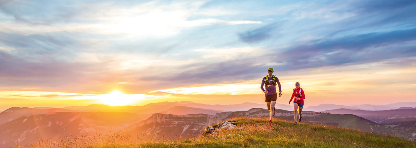 Trail-Runnig im Sonnenuntergang