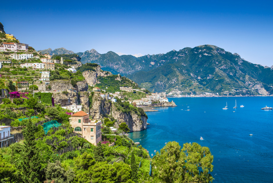 Italien Amalfi Coast Walking Ab Bis Neapel